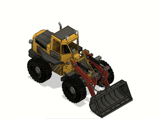 sarı yükleyici hareketler by siyah kriko hobi kendin yap araçlar otomotiv i̇nşaat oyuncakları jcb jcbloader bağlantılar mekanik oyuncak modeller oyuncaklar 3d print model - Mito3D