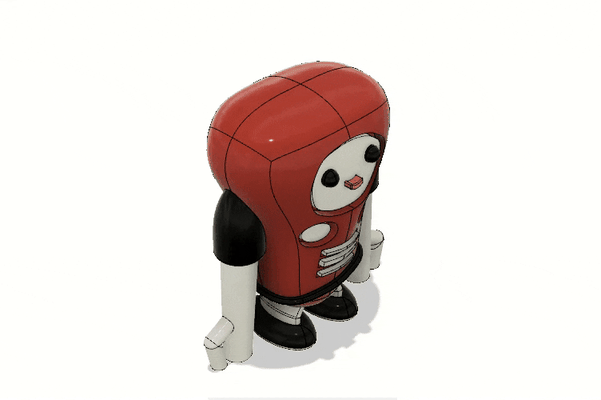 candy robo 2 by black jack hobby & diy robotics assemblyrequired cute robot test 3d print model - Mito3D