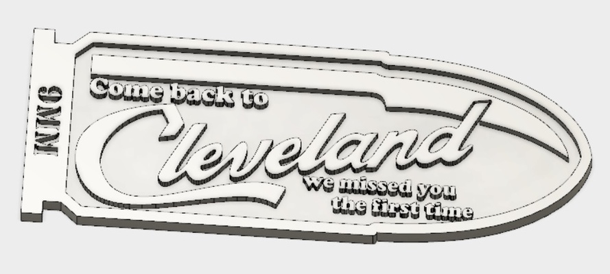 cleveland by pwmodder1027 kunst zeichen logos thingiverse 3d print model - Mito3D