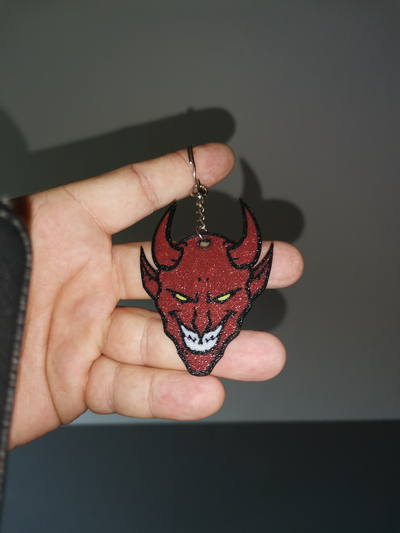 devil multicolor keychain by bt3d printing art signs & logos 3d print model - Mito3D