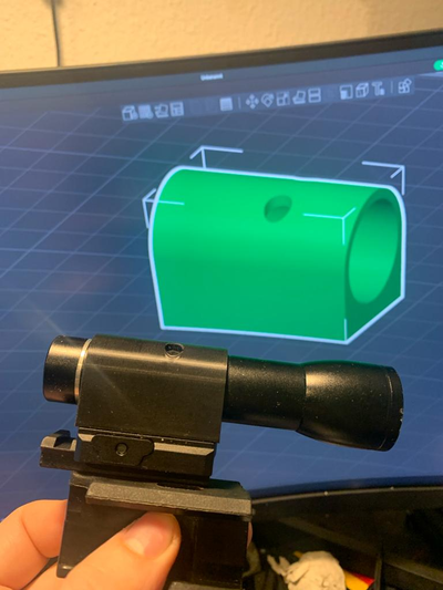 taschenlampenhalter f r airsoft by pyrotechniker 3d printer test models 3d print model - Mito3D