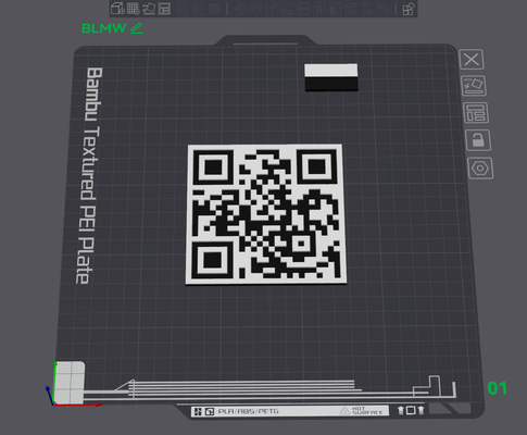 blmw código qr by zardoz arte señales logos bamblulab mundo creador 3d print model - Mito3D