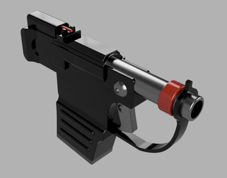 mandalorian liberatore blaster pistola by impero merc oggetti scena cosplay replica arma armi guerre stellari accessorio cosplayprop 3D print model - Mito3D