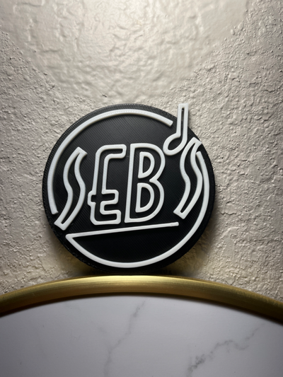 seb's jazz club logo la land by tehanhunter art signs & logos 3d print model - Mito3D