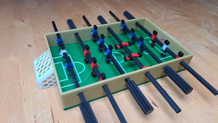 mini table football by ruimach toys & games foosball footballtable game minigame tablefootball 3d print model - Mito3D
