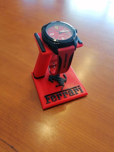 ferrari ficar pé by espaçoso moda modelos relógio watchstand 3d print model - Mito3D