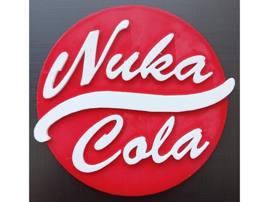 nuka cola porte clés remixé by moore3dcreations art panneaux logos nukacola clé chaîne 3d print model - Mito3D