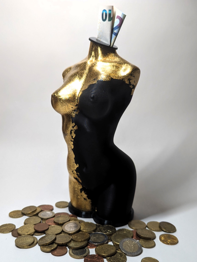 women body piggy bank by sakul household decor money nsfw vase mode 3d print model - Mito3D