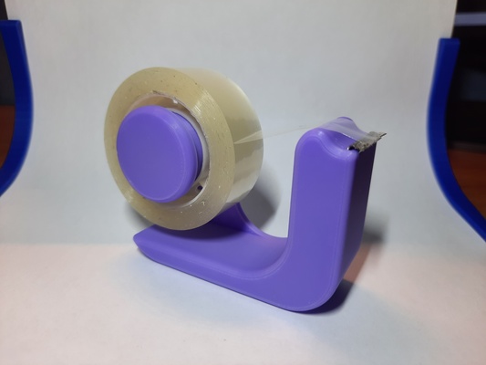 caracol cinta dispensador by luke leek 98 casa oficina mesa organizador escritorio espada artilugio púrpura organizacion adhesiva escocés 3d print model - Mito3D
