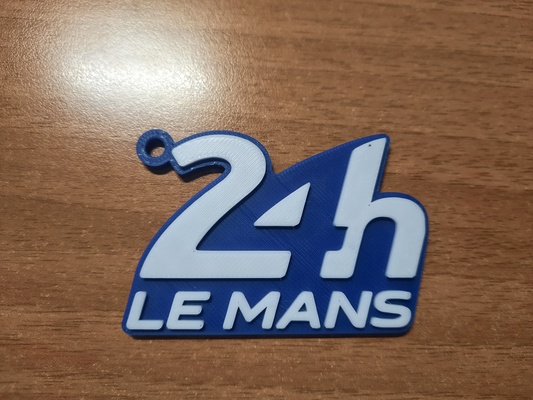 24 heures mans logo porte clés by luke leek 98 art panneaux logos championnat compétition heure hypercar 3d print model - Mito3D