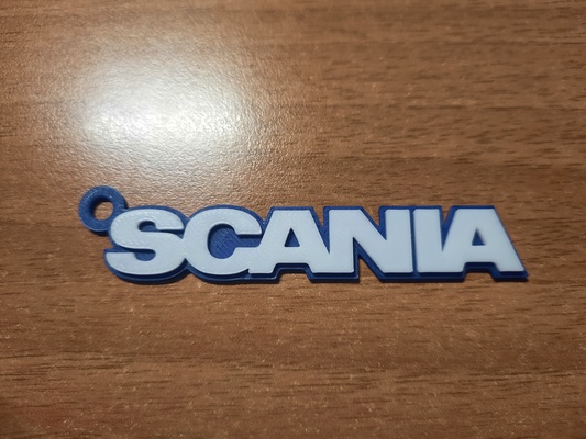 logo caractères scania porte clés by luke leek 98 art panneaux logos camion route 3d print model - Mito3D