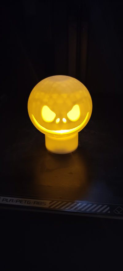 halloween fantasma tealight by vergognoso arte sculture 2023 zucca 3d print model - Mito3D