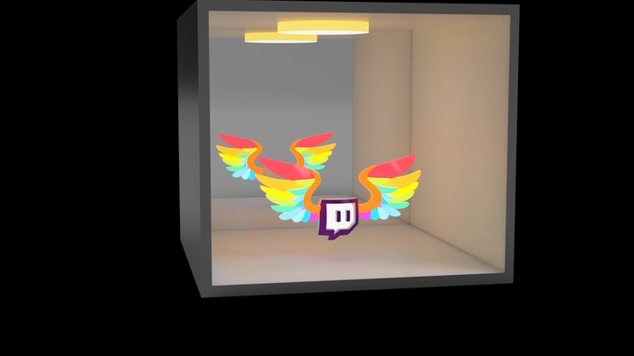 twitch pridewings by ryxxi art signs & logos angel pride thingiverse wings 3d print model - Mito3D