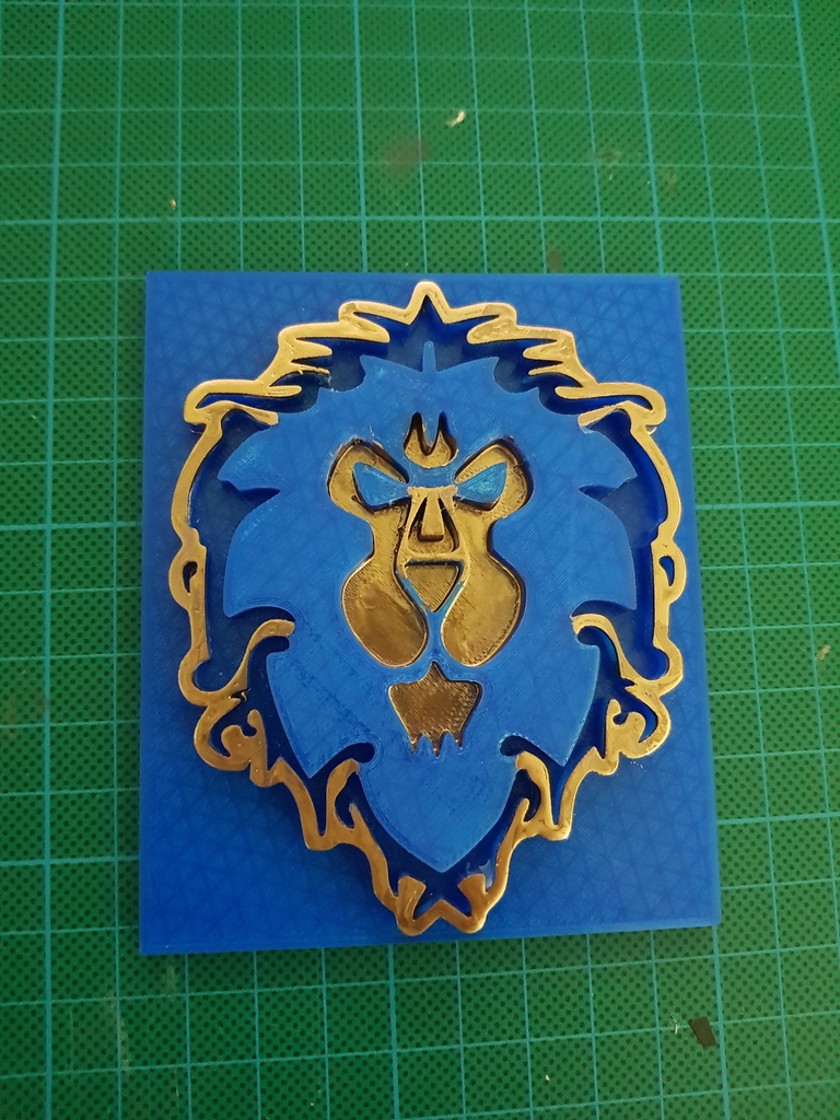 mundo of warcraft alianza proteger insignia by ryxxi herramientas artilugio thingiverse 3D print model - Mito3D