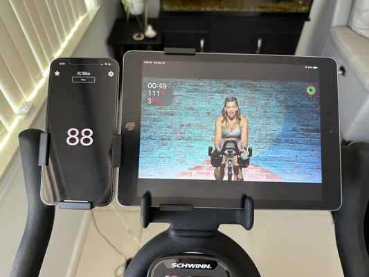 iphone ipad 6th gen by mount exercise spin bike holder david d household house models schwinn ic4 ic 4 bowflex bow flex c6 6 generation spinbike spincycle bracket cadence tracker apple fitness watch mycadence app bluetooth 3d print model - Mito3D