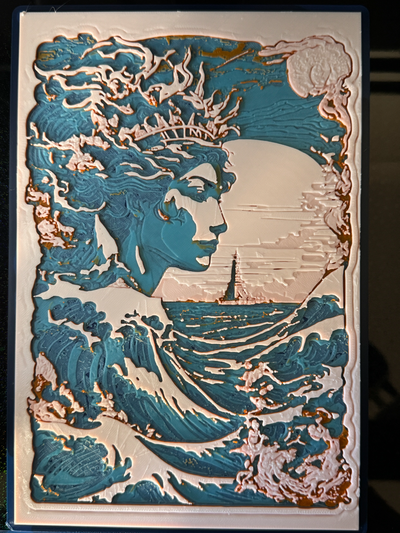 dama of mar forja sombreros impresión by cianuroazúcar arte modelos pared artístico japonés oceano libertad multicolor 3d print model - Mito3D