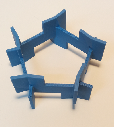 pentagonale monosuperficie 1 by geometria strutturale formazione scolastica matematica modello stelo 3d print model - Mito3D
