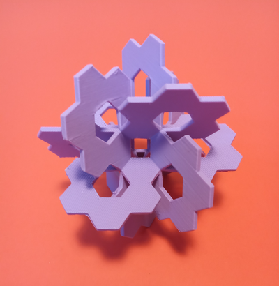 anular cuboctaédrico nolideano monosuperfície 1 by geometria estrutural educação matemática modelo nolid haste 3d print model - Mito3D