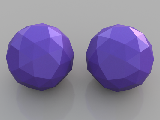 poly spheres snub dodecahedrons left handed remixed by adam l art models lowpoly geometry math polyhedron polyhedra snubdodecahedrons 3d print model - Mito3D