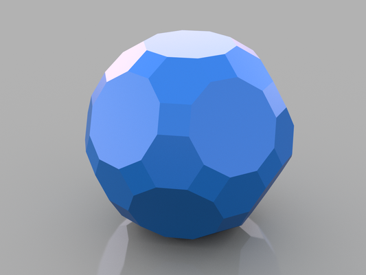 kesilmiş icosidodecahedron yeniden karıştırılmış by adam l sanat modeller düşük poli geometri matematik küre çokyüzlü 3d print model - Mito3D