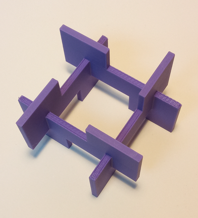 carré monosurface 1 by géométrie structurelle éducation mathématiques modèle math tige 3d print model - Mito3D