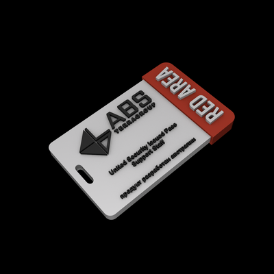 escapar tarkov laboratorios rojo tarjeta llave by cuerpo hoja arte moneda insignias 3d print model - Mito3D
