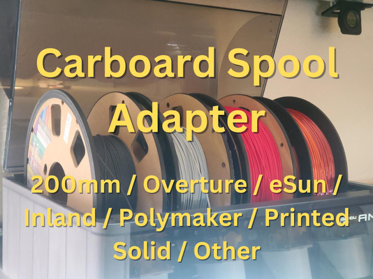 cardboard spool adapter bambu ams generic 200mm overture esun inland polymaker printed solid by roland deschain 3d printer accessories x1 printedsolid bambulabx1 bambulab bambulabx1carbonams bambulabx1carbon bambulabx1ams x1c bambux1 bambuams bambulabams 3d print model - Mito3D