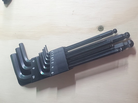 hex key holder metric by roland deschain tools hexkey hexkeyholder hexkeyholster hexkeystorage 3d print model - Mito3D