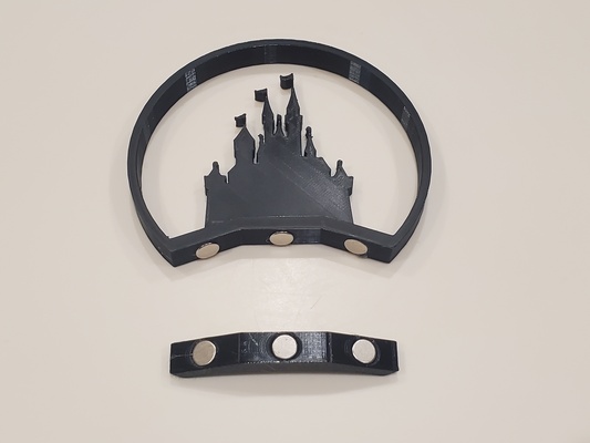 disney castle - modular mouse ears remixed by roland deschain fashion models disneyland headband mickeymouse minniemouse disneyworld 3d print model - Mito3D