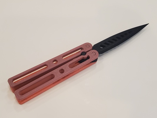 borboleta faca remixado by roland soltar adereços cosplays réplica arma canivete 3d print model - Mito3D