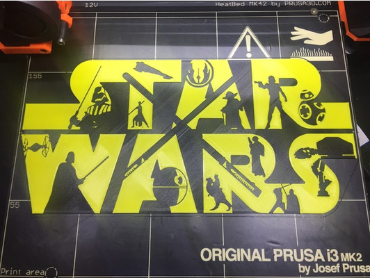 star wars logo mural v2 by tgsparky77 art 2d 3d print model - Mito3D
