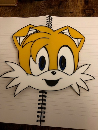 tails light box sonic hedgehog by everard90 art signs & logos 3d print model - Mito3D