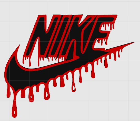 nike blood magnet by whicks10 art 2d holloween logo 3D print model - Mito3D