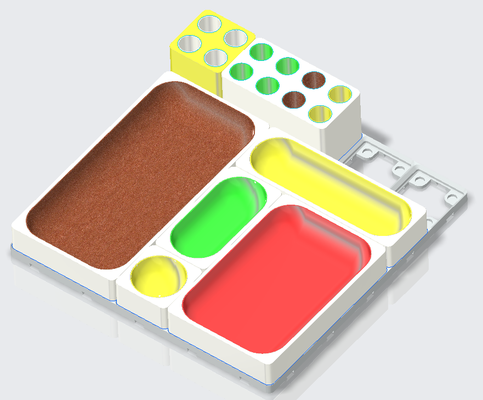 bauhaus tablett gridfinity neu gemischt by zzzzzz haushalt büro mehrfarbig stifthalter 3d print model - Mito3D