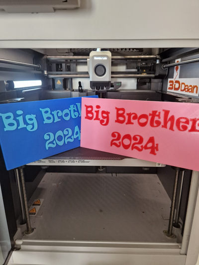big brother announcement by 3dgiftsbe art signs & logos 3d print model - Mito3D