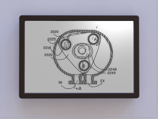wankel motor patent sanat by ken değirmenler 2d döner 3d print model - Mito3D