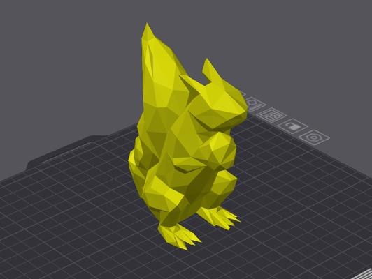poly squirrel remixed by ak 211779 art sculptures lowpoly lowpolygon 3d print model - Mito3D