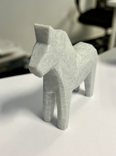 dala horse poly remixed by ak 211779 art models lowpoly dalahorse 3d print model - Mito3D