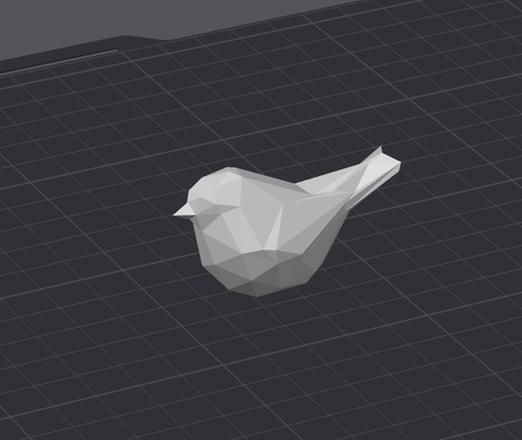 lowpoly bird in place remixed by ak 211779 art sculptures lowpolyanimal lowpolygon 3d print model - Mito3D