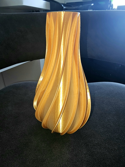 espiral florero by creationscorner3d casa decoración flor seda pla 3d print model - Mito3D