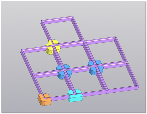 organisateur 1 grille poignées by sélénur outils organisateurs 3d print model - Mito3D