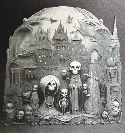 undead family by donmatis art models hueforge filamentpainting 3d print model - Mito3D