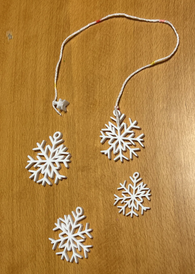 hanging snow flakes - winter mood by ozbutcher78 household decor snowflake winterdecoration christmas 3d print model - Mito3D