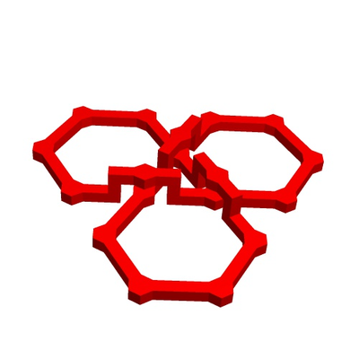 trizyklisch knoten 5 by strukturgeometrie bildung mathematik geometrie stengel modell 3d print model - Mito3D