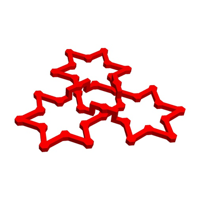triciclico nodo 7 by geometria strutturale formazione scolastica matematica modello stelo manipolativo 3d print model - Mito3D