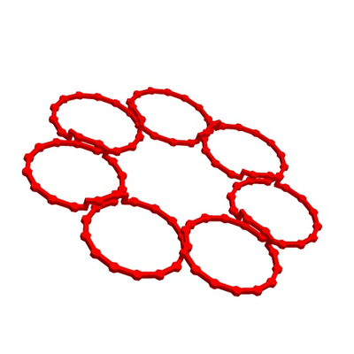 heptazyklisch knoten 1 by strukturgeometrie bildung mathematik geometrie polyeder stengel modell 3d print model - Mito3D