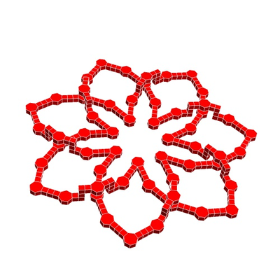 heptacyclique nœud 2 by géométrie structurelle éducation mathématiques polyèdres math tige 3d print model - Mito3D