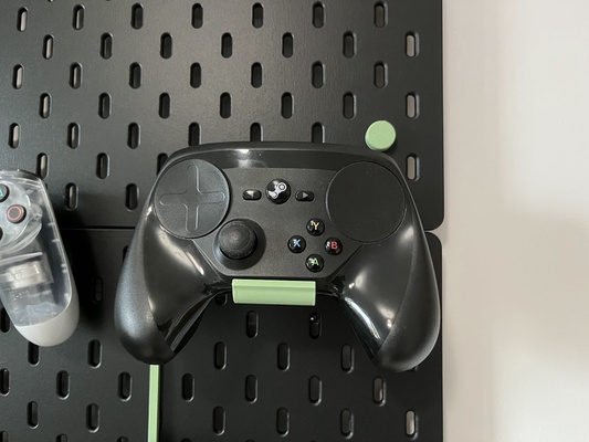 steam controller holder ikea skadis pegboard remixed by josh3d tools gadgets steamcontroller 3d print model - Mito3D