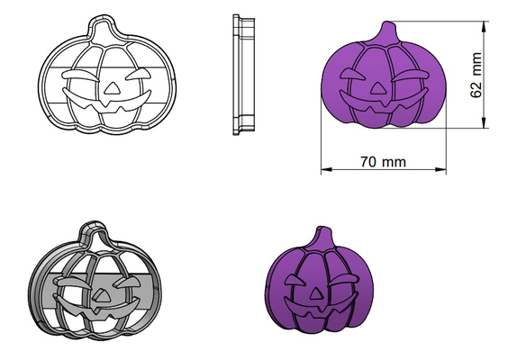 halloween pumpkin cookie cutter by tiger-125 art models 3d print model - Mito3D