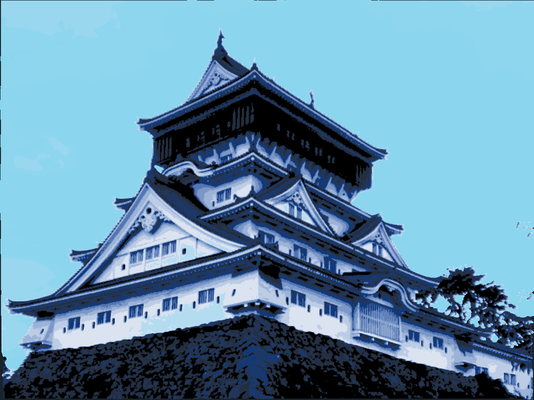 kokura castle hueforge by mailiou art 2d 3d print model - Mito3D